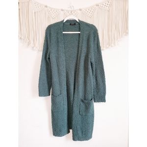 Modern Canvas Green Chunky Knit Duster Cardigan L